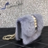 Valentino Rockstud Fur Bag 21cm gray 